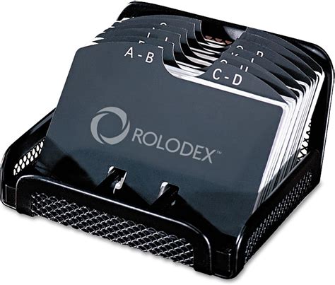 rolodex business card file.